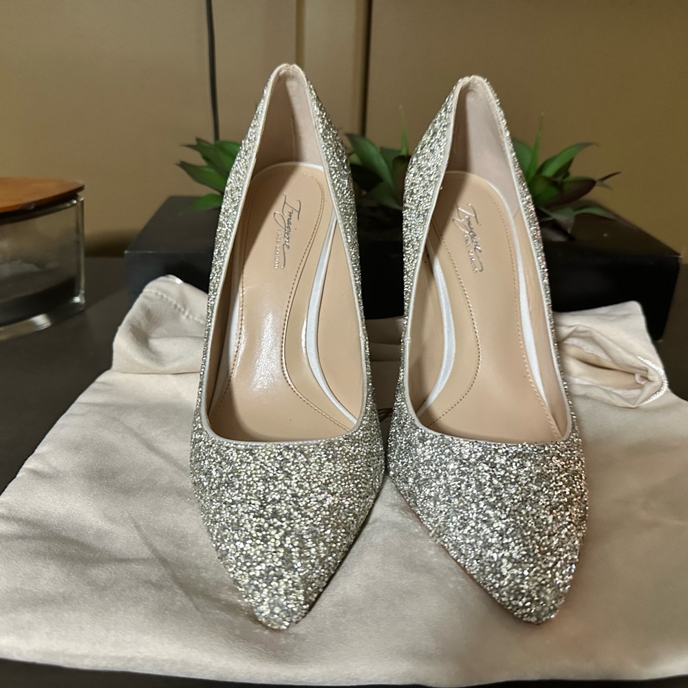 Silver Glitter heels by Imagine Vince Camuto